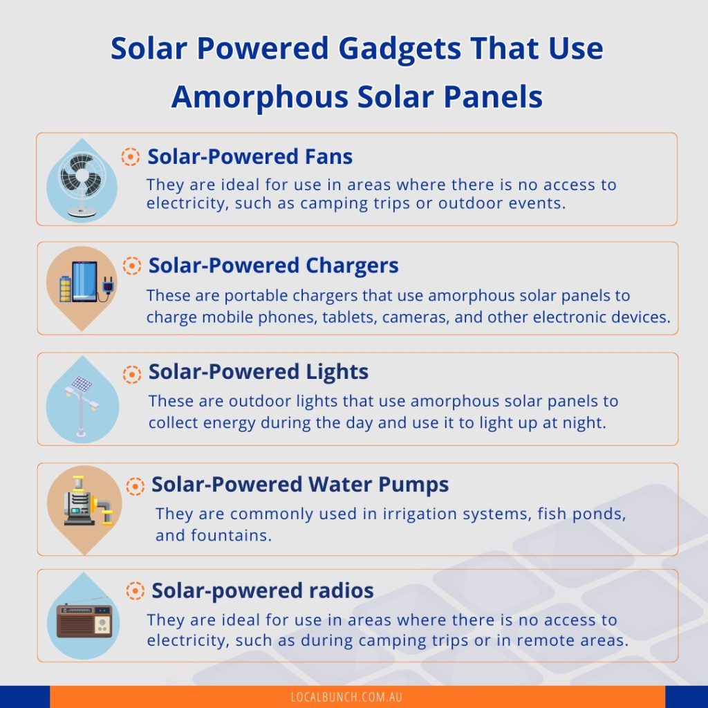 Solar Powered Gadgets That Use Amorphous Solar Panels