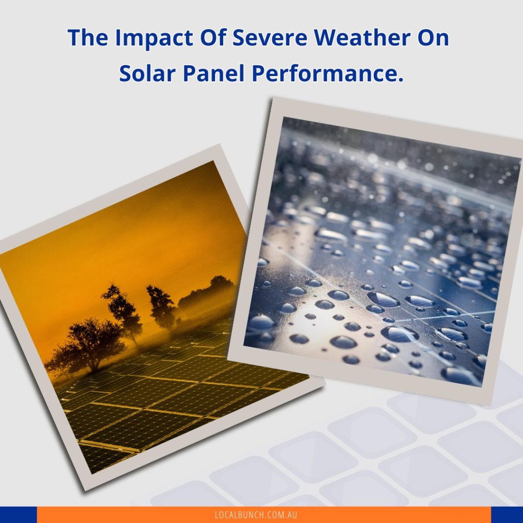 An illustration on the relationship between harsh weather and solar panel efficiency